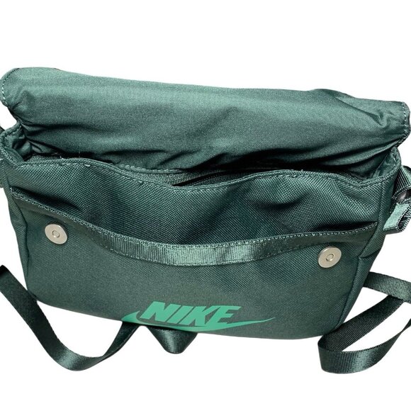 Nike Sportswear Futura Shoulder Bag Olive Green Adjustable Unisex CW9300-338 - Picture 3 of 9